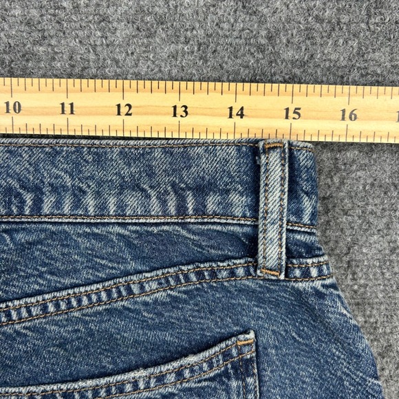 Arizona Jean Co Jeans Womens Sz 8 Low Rise Baggy Wide Leg Distressed Denim Pants - Picture 7 of 11